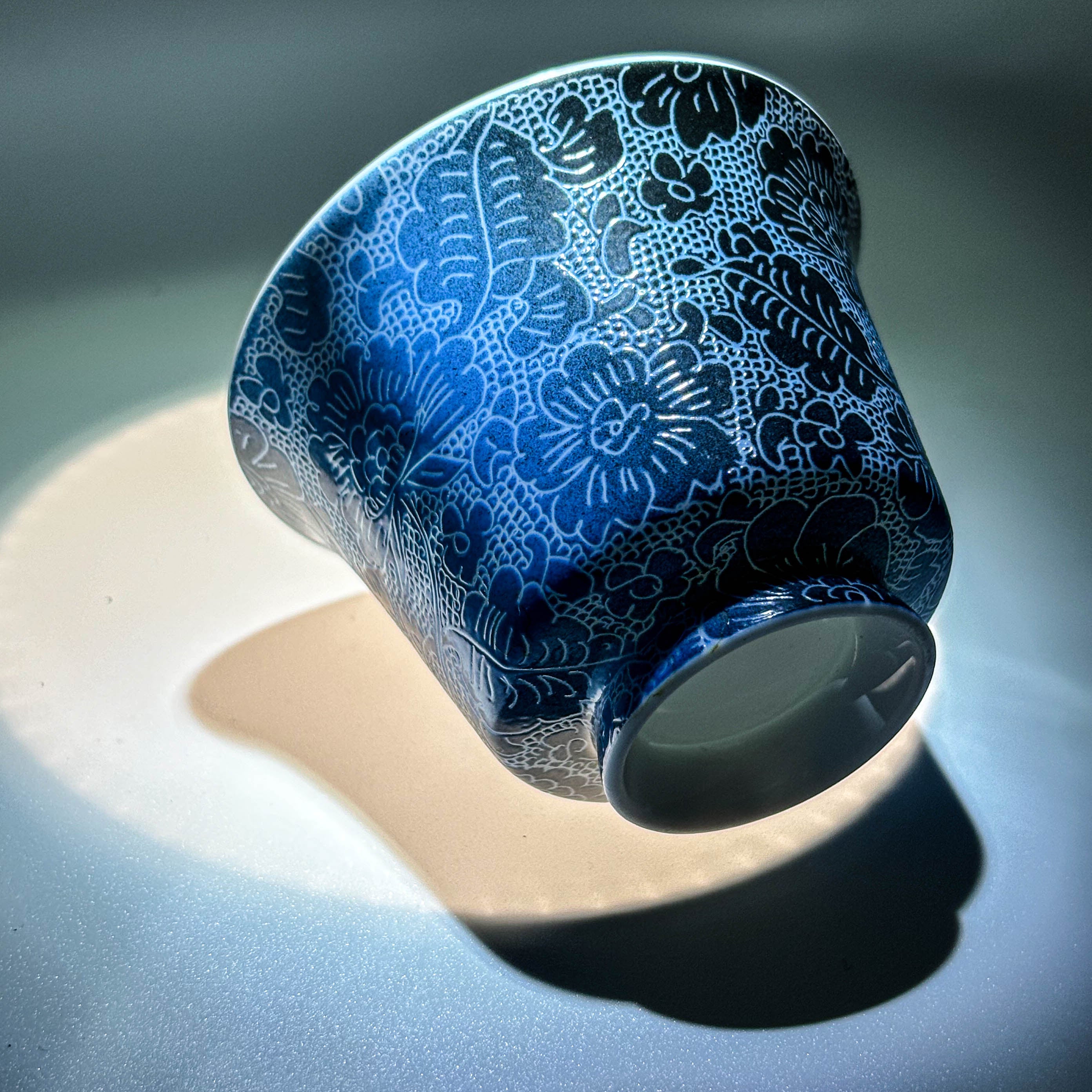 クリアスカッシュpetal tea Petal Whisper Short Teacup Celestial blue – LMT