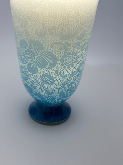 Petal Whisper Tall Teacup Navy